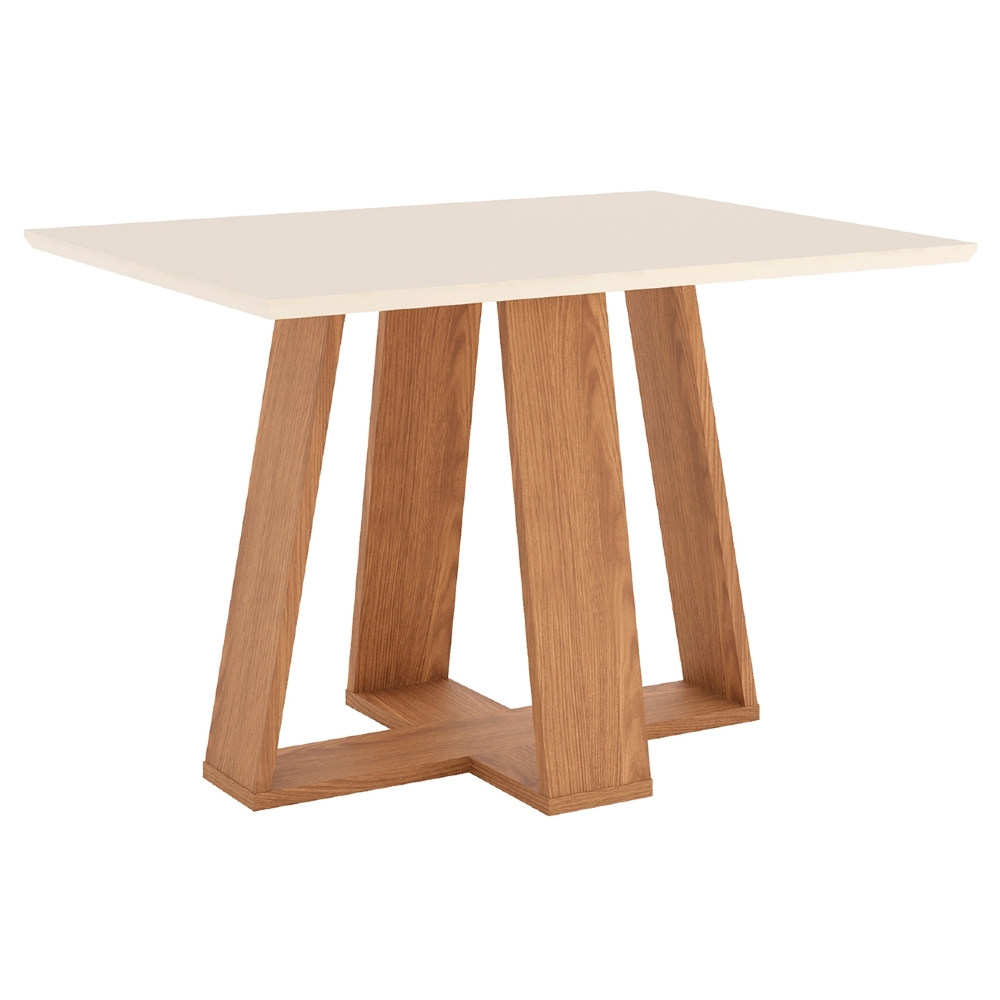 Mesa de Jantar 4 Lugares 120cm Lince Nature/Off H02 - Mpozenato