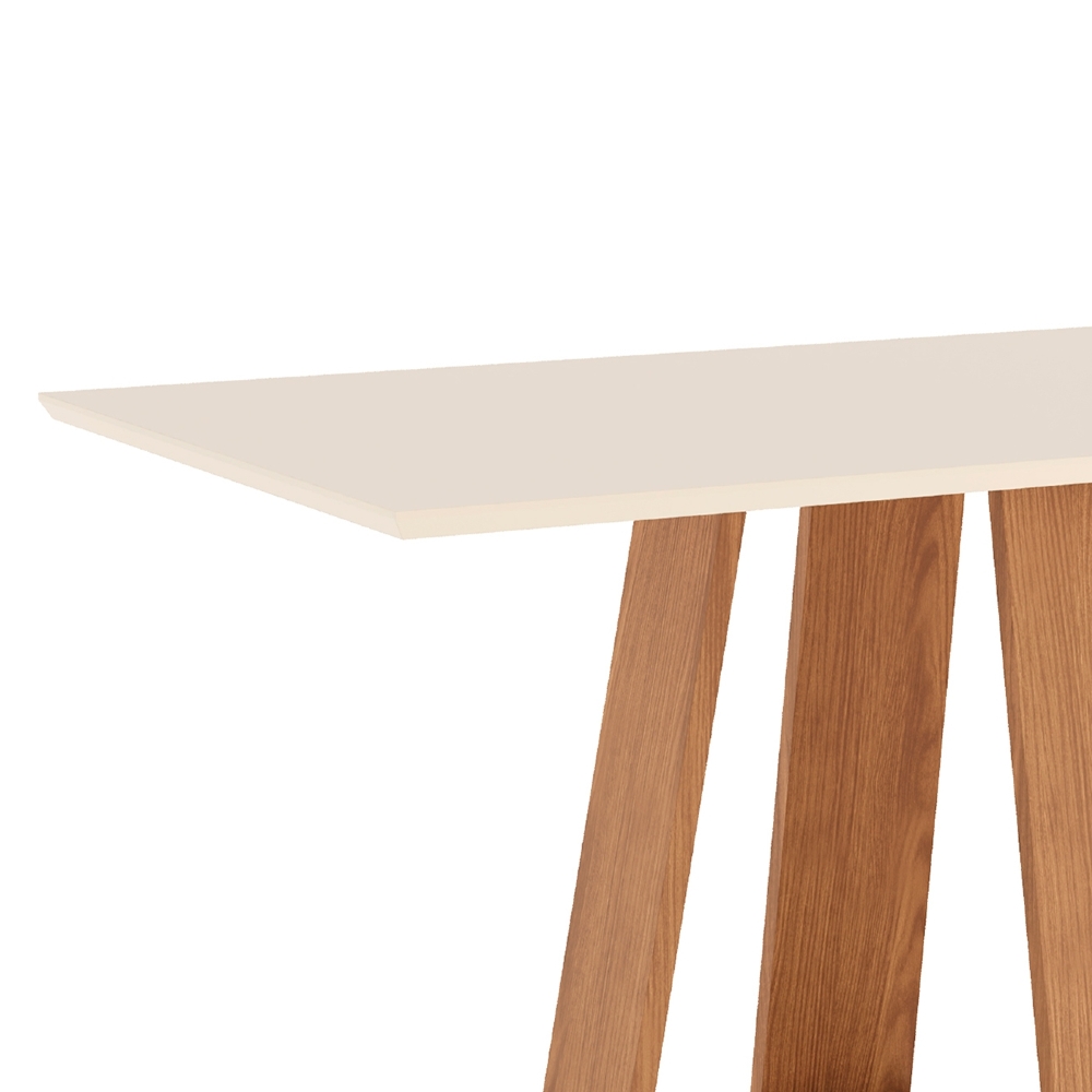 Mesa de Jantar 6 Lugares 160cm Lince Nature/Off H02 - Mpozenato