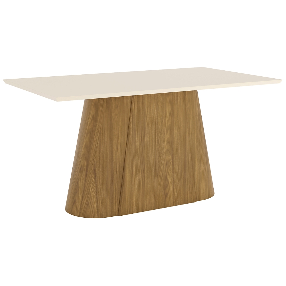 Mesa de Jantar 6 Lugares 160cm Valt Nature/Off H02 - Mpozenato