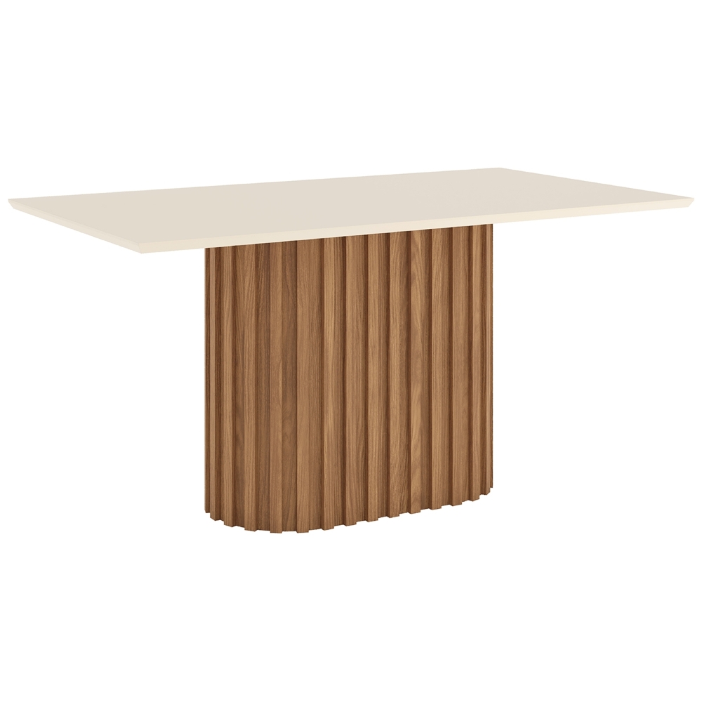 Mesa de Jantar 6 Lugares 160cm Clarice Nature/Off H02 - Mpozenato
