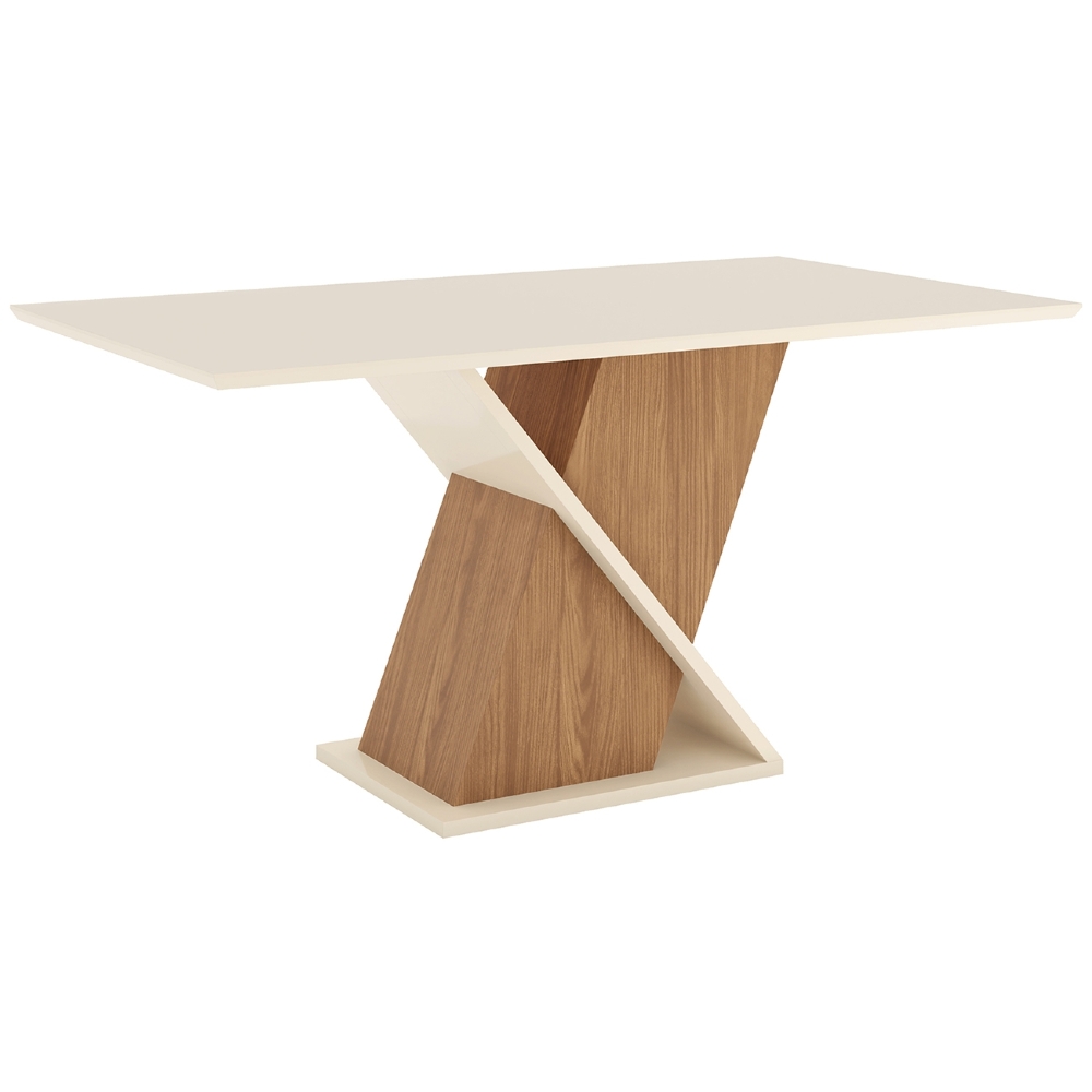 Mesa de Jantar 6 Lugares 160cm Valena Nature/Off H02 - Mpozenato