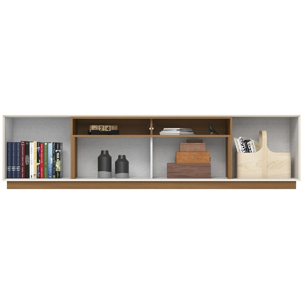Rack TV 89 Pol 220cm 3 Portas Celen Off/Cinamomo H02 - Mpozenato
