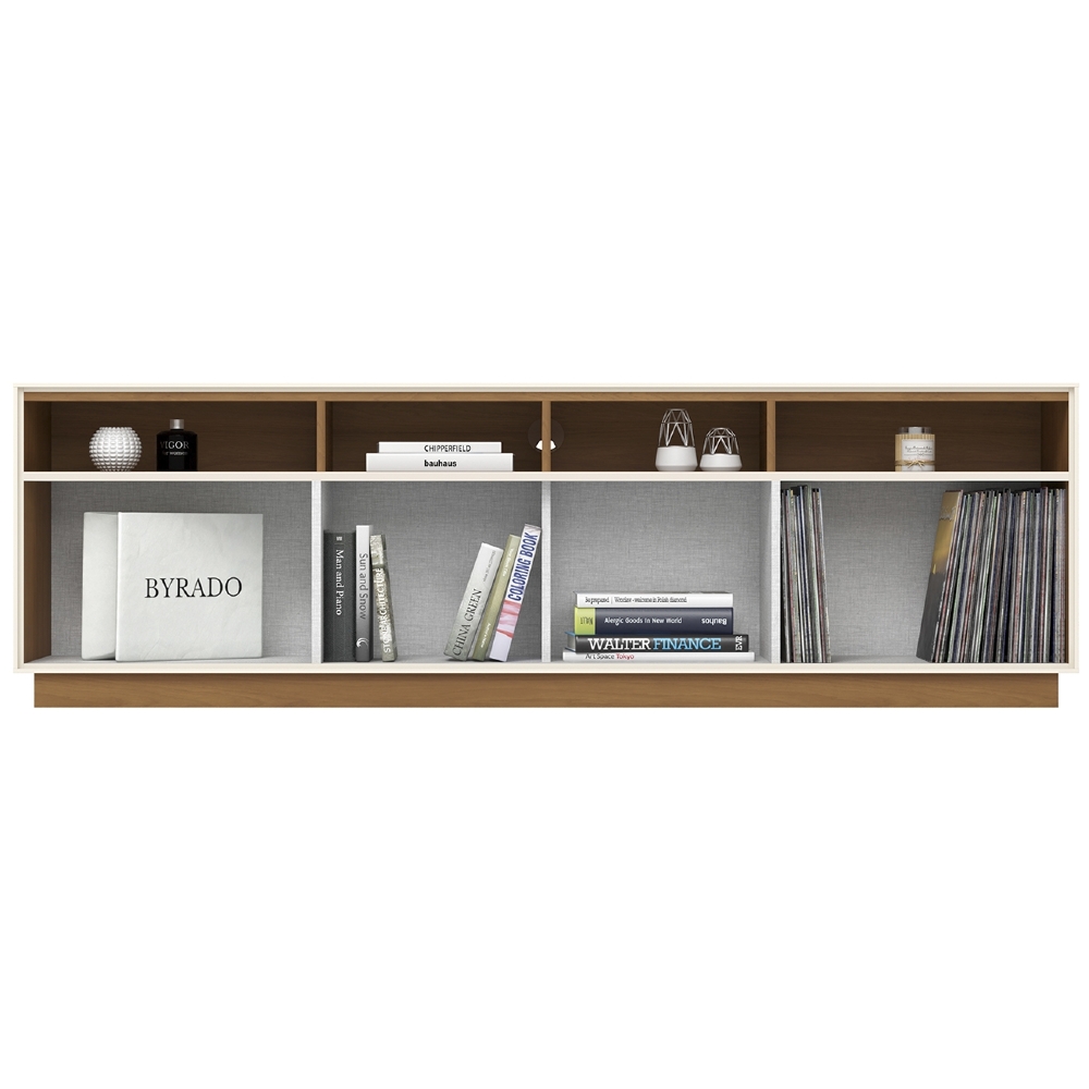 Rack TV 80 Pol 180cm 3 Portas Lenox Off/Cinamomo H02 - Mpozenato