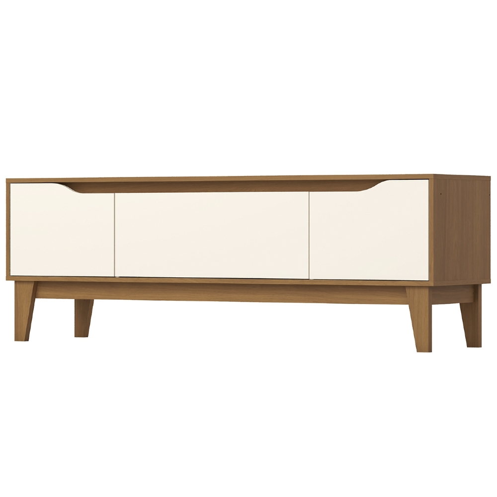 Rack TV 70 Pol 160cm 3 Portas Havor Cinamomo/Off H02 - Mpozenato