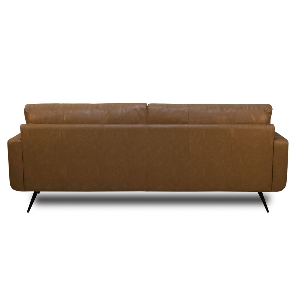 Sofá 2 Lugares Para Sala Living 183cm Merli L08 Couro Camel  - Mpozenato