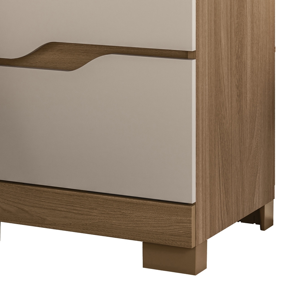 Mesa Cabeceira Para Quarto 51cm 2 Gavetas Athenas Cv/Fendi Z17 - Mpozenato
