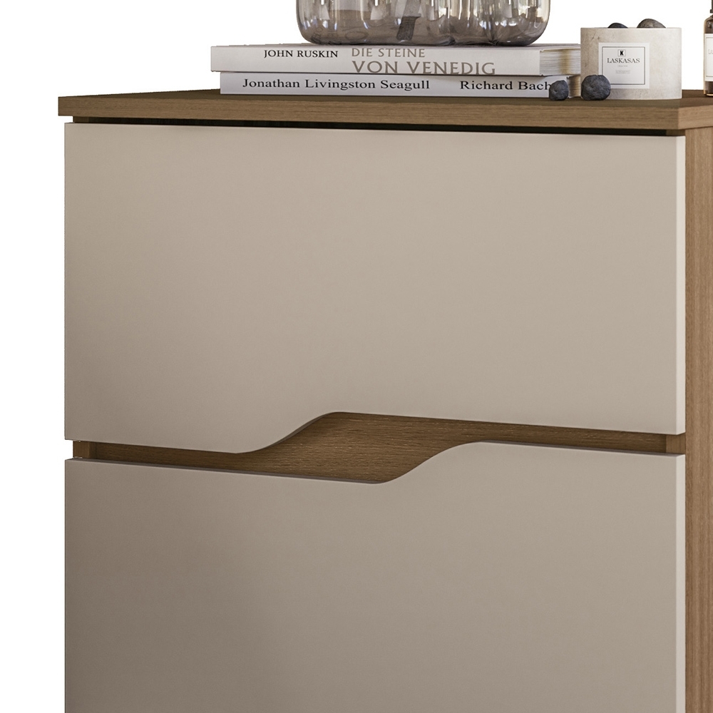 Mesa Cabeceira Para Quarto 51cm 2 Gavetas Athenas Cv/Fendi Z17 - Mpozenato