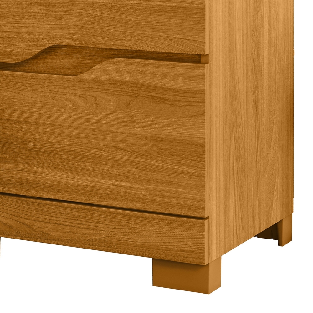 Mesa Cabeceira Para Quarto 51cm 2 Gavetas Athenas Cinamomo Z17 - Mpozenato