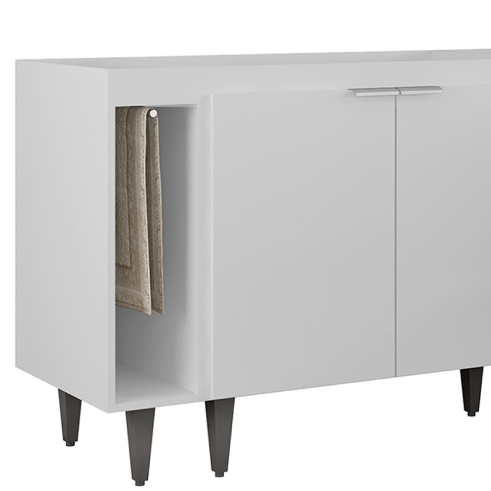 Armário de Cozinha CP08 Para Pia 140cm Pérola Z34 Branco - Mpozenato