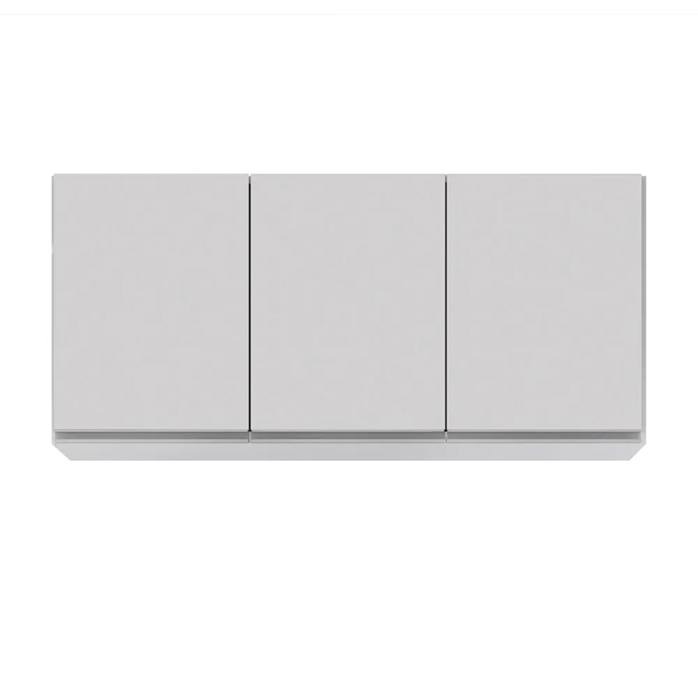 Armário de Cozinha Modulado de Canto Direito 4 Peças CP38 Balcão com Tampo Branco - Lumil