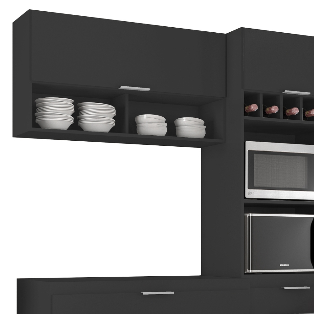 Armário de Cozinha CP02 Para Pia 100cm Pérola Z34 Preto     - Mpozenato
