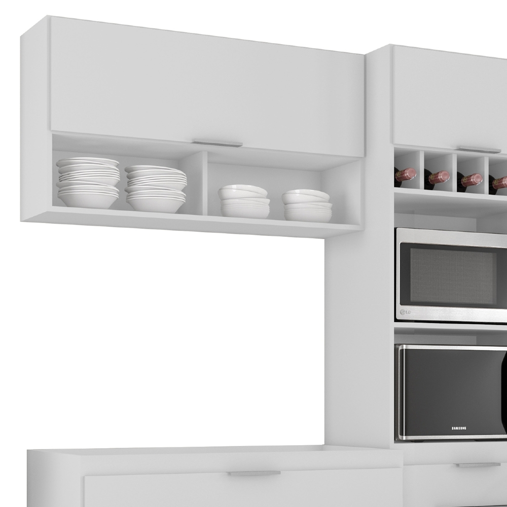 Armário de Cozinha CP02 Para Pia 100cm Pérola Z34 Branco    - Mpozenato