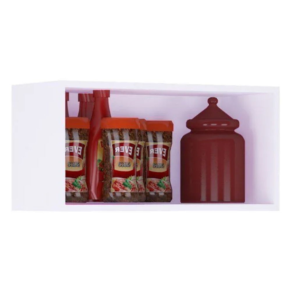 Armário Aéreo Geladeira 60 cm  Branco - AJL Móveis