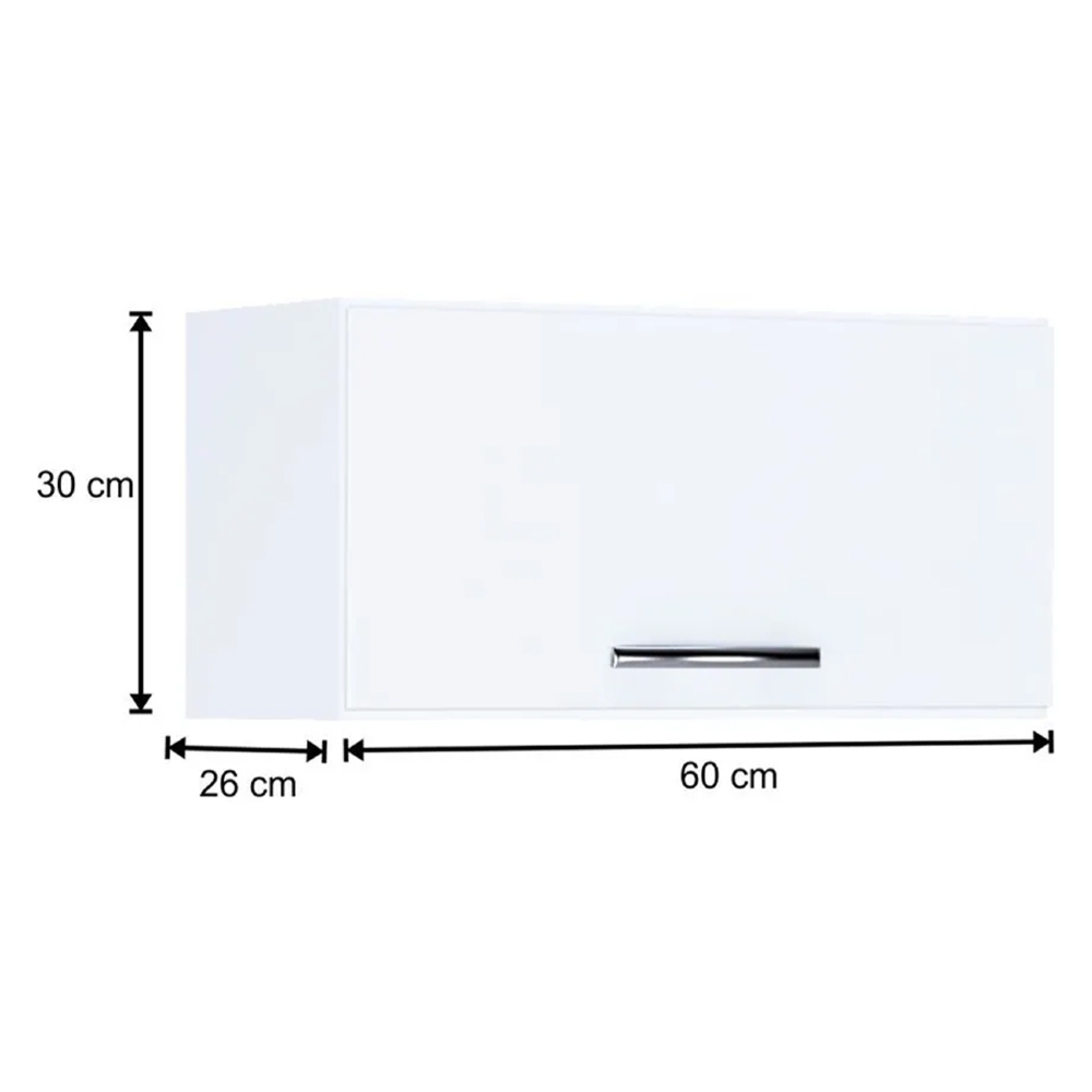 Armário Aéreo Geladeira 60 cm  Branco - AJL Móveis