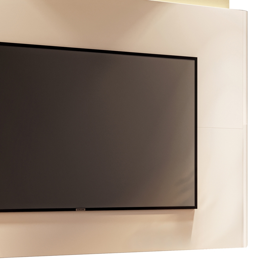 Painel TV 85 Pol 208cm Com LED Turin Off/Champanhe H01 - Mpozenato