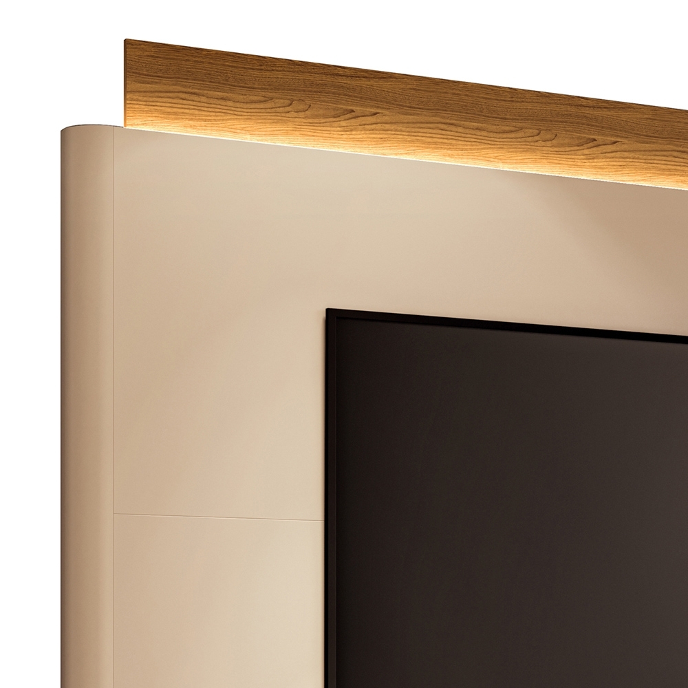 Painel TV 85 Pol 208cm Com LED Turin Off/Cinamomo H01 - Mpozenato