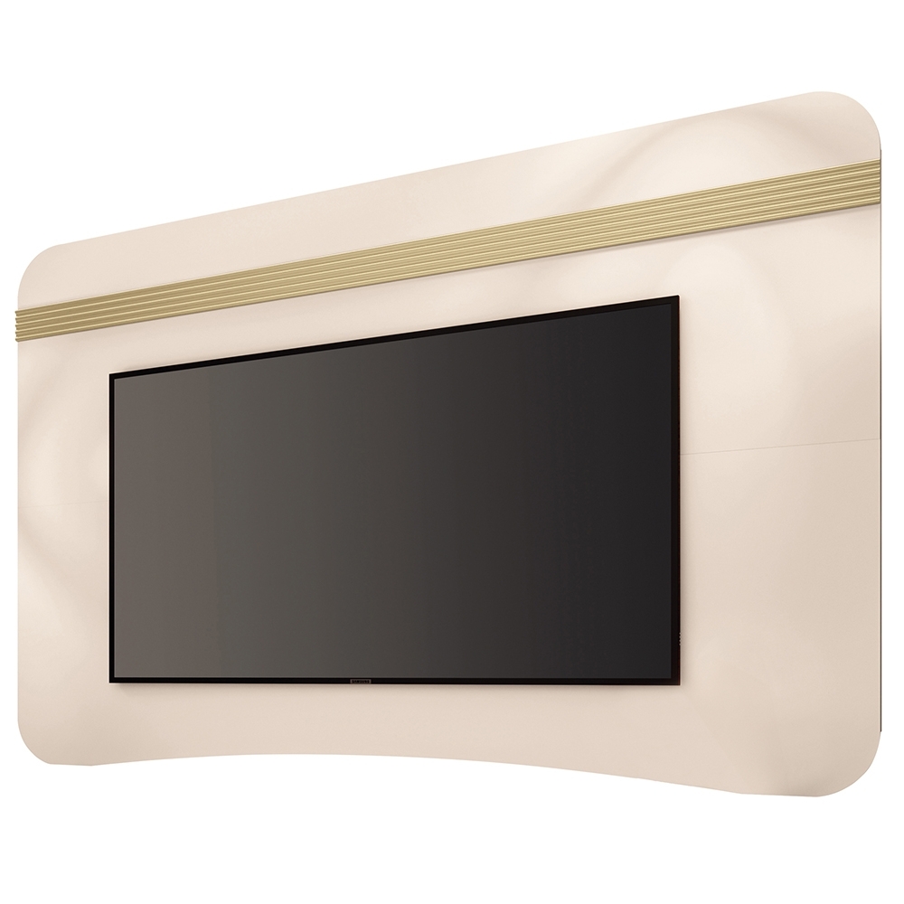 Painel TV 80 Pol 200cm Suspenso Arven Off White/Champanhe H01 - Mpozenato