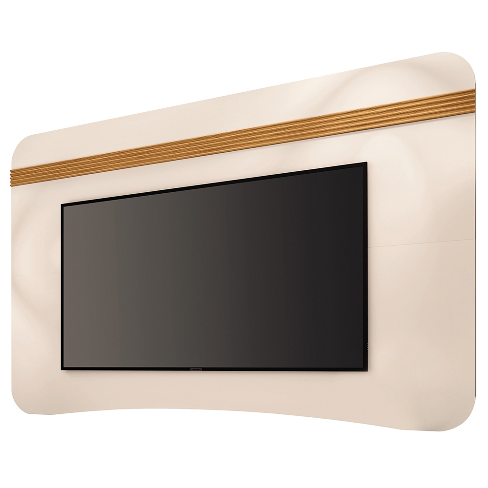 Painel TV 80 Pol 200cm Suspenso Arven Off White/Cinamomo H01 - Mpozenato