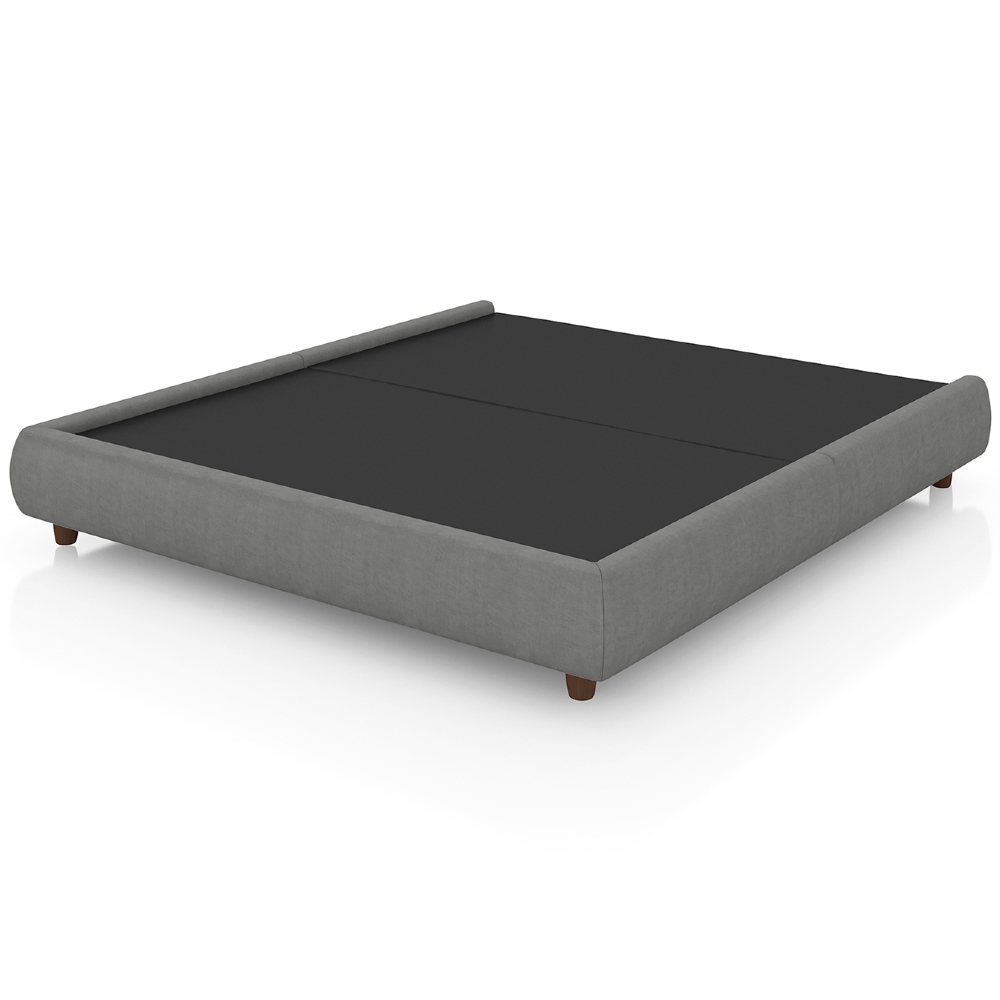 Cama Queen Base Box 160cm Cairo Facto Cinza Z37 - Mpozenato