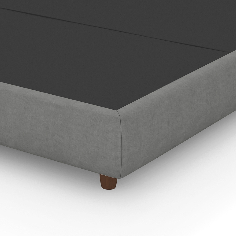 Cama Queen Base Box 160cm Cairo Facto Cinza Z37 - Mpozenato