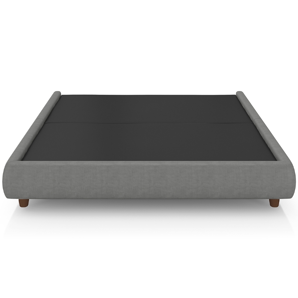 Cama Queen 160cm Cairo e Cabeceira Nalu Facto Cinza/Off Z37 - Mpozenato