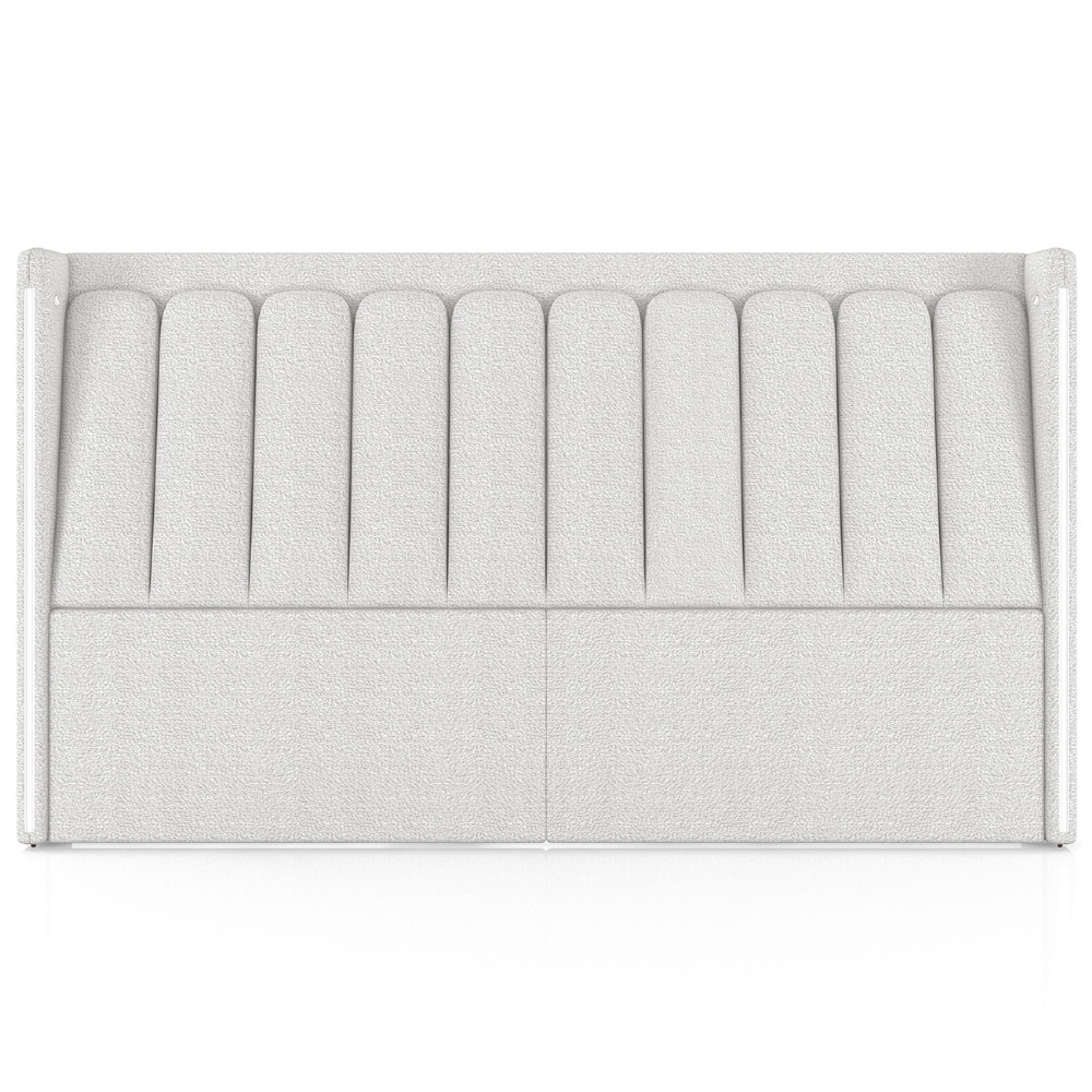 Cabeceira Cama Casal 140cm Luara Bouclê Creme Z37 - Mpozenato