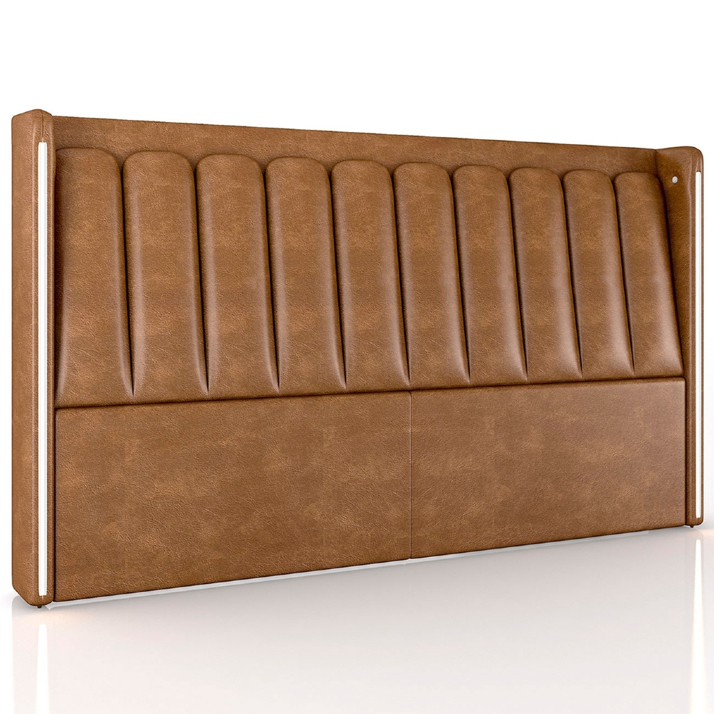Cabeceira Cama Casal 140cm Luara Sintético Caramelo Z37 - Mpozenato