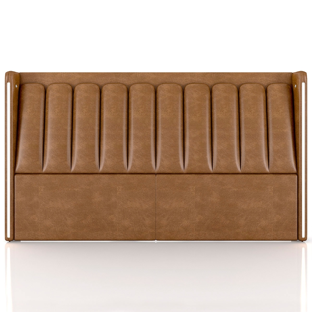 Cabeceira Cama Queen 160cm Luara Sintético Caramelo Z37 - Mpozenato