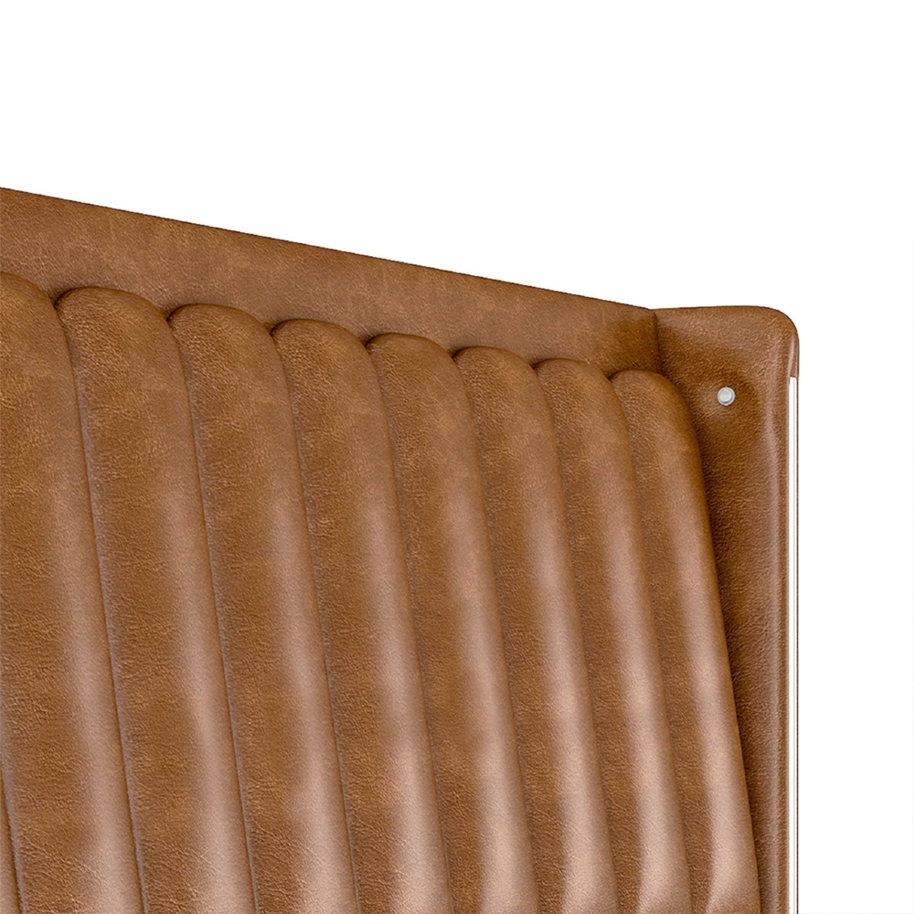 Cabeceira Cama Queen 160cm Luara Sintético Caramelo Z37 - Mpozenato