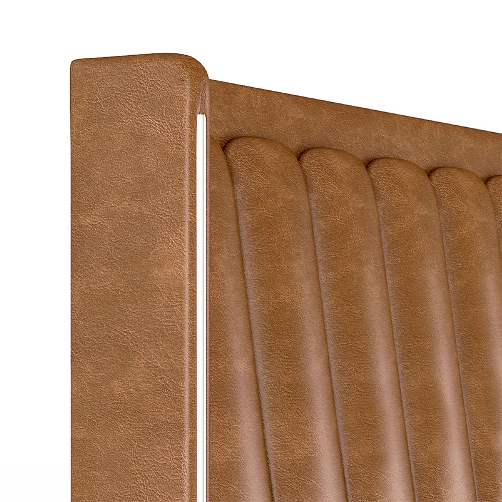 Cabeceira Cama King 195cm Luara Sintético Caramelo Z37 - Mpozenato