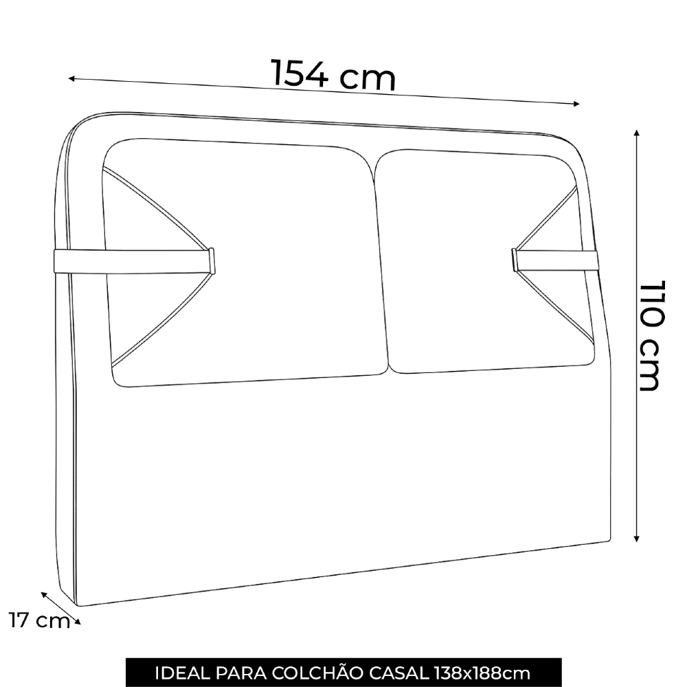 Cabeceira Cama Casal 140cm Nalu Bouclê Creme Z37 - Mpozenato