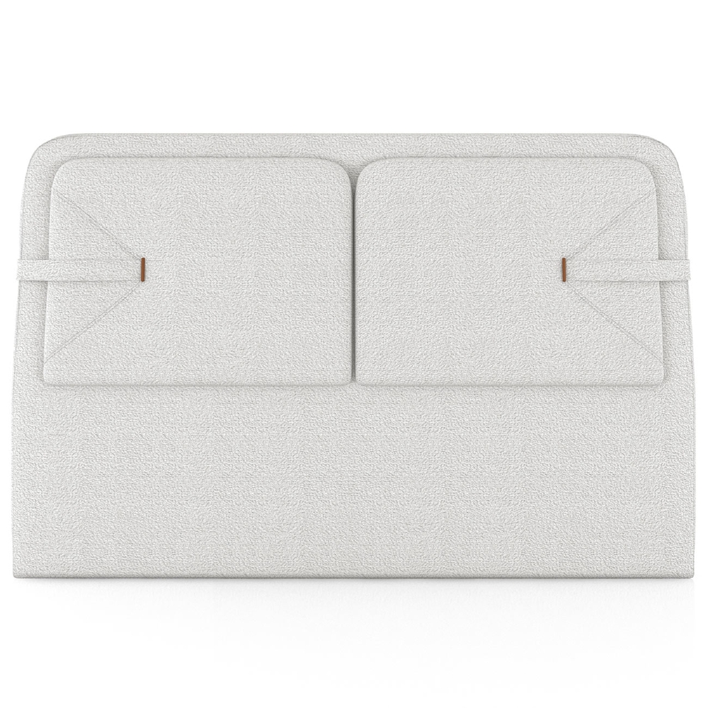 Cabeceira Cama Queen 160cm Nalu Bouclê Creme Z37 - Mpozenato
