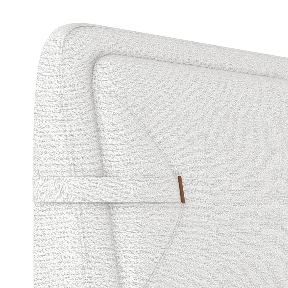 Cabeceira Cama King 195cm Nalu Bouclê Creme Z37 - Mpozenato