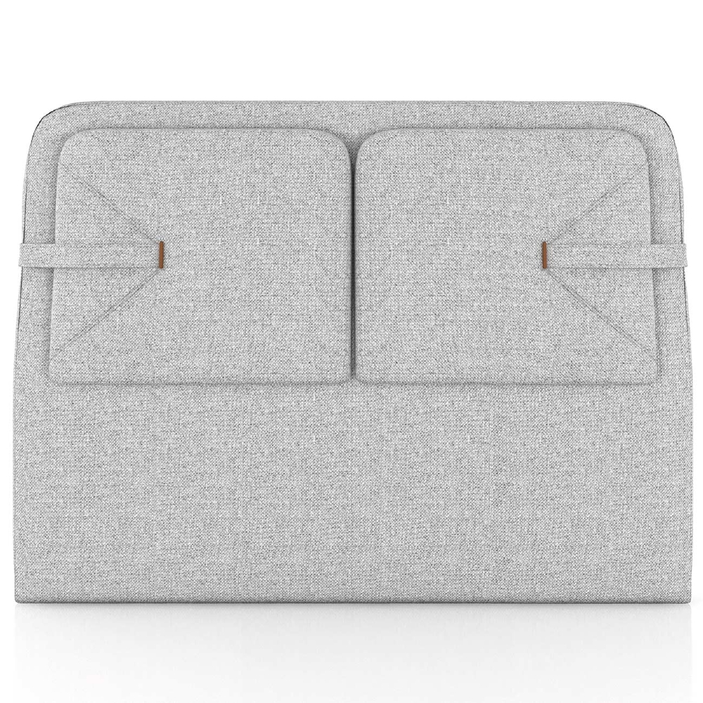 Cabeceira Cama Casal 140cm Nalu Linho Cinza Claro Z37 - Mpozenato