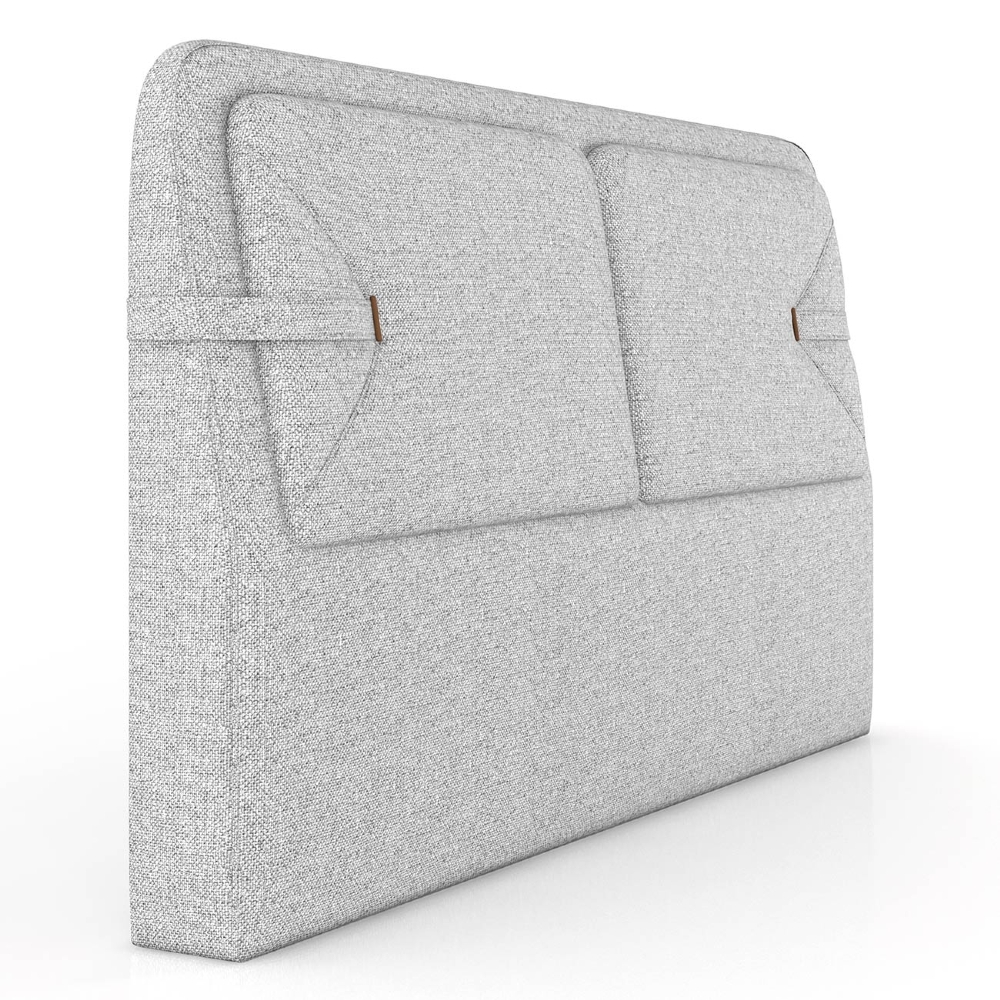 Cabeceira Cama Queen 160cm Nalu Linho Cinza Claro Z37 - Mpozenato