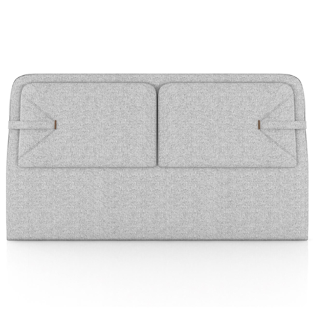 Cabeceira Cama King 195cm Nalu Linho Cinza Claro Z37 - Mpozenato