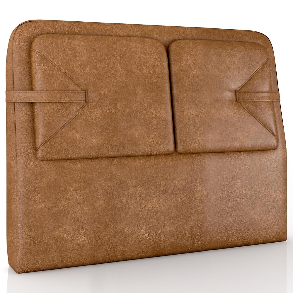 Cabeceira Cama Casal 140cm Nalu Sintético Caramelo Z37 - Mpozenato