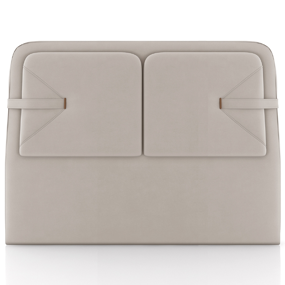 Cabeceira Cama Casal 140cm Nalu Veludo Bege Z37 - Mpozenato