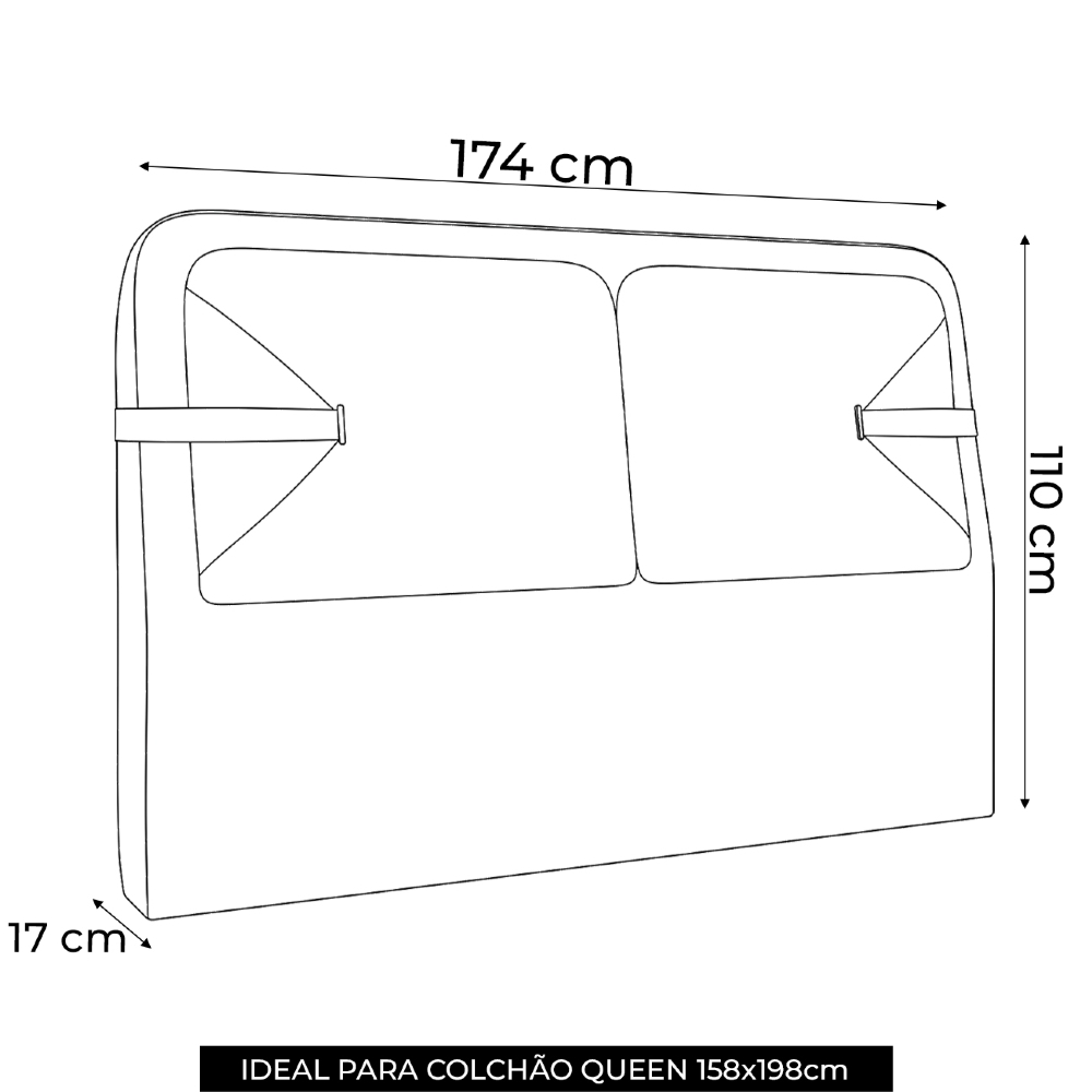 Cabeceira Cama Queen 160cm Nalu Veludo Bege Z37 - Mpozenato