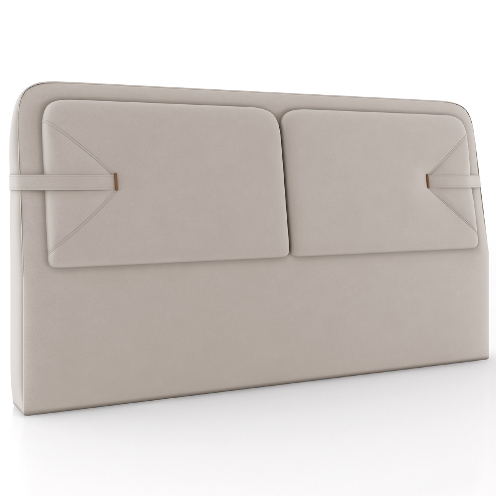 Cabeceira Cama King 195cm Nalu Veludo Bege Z37 - Mpozenato