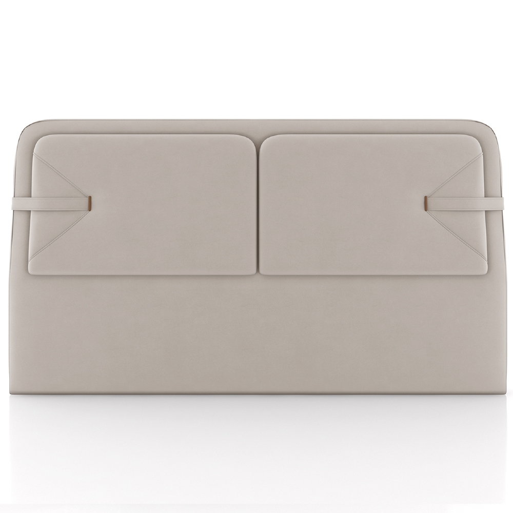 Cabeceira Cama King 195cm Nalu Veludo Bege Z37 - Mpozenato