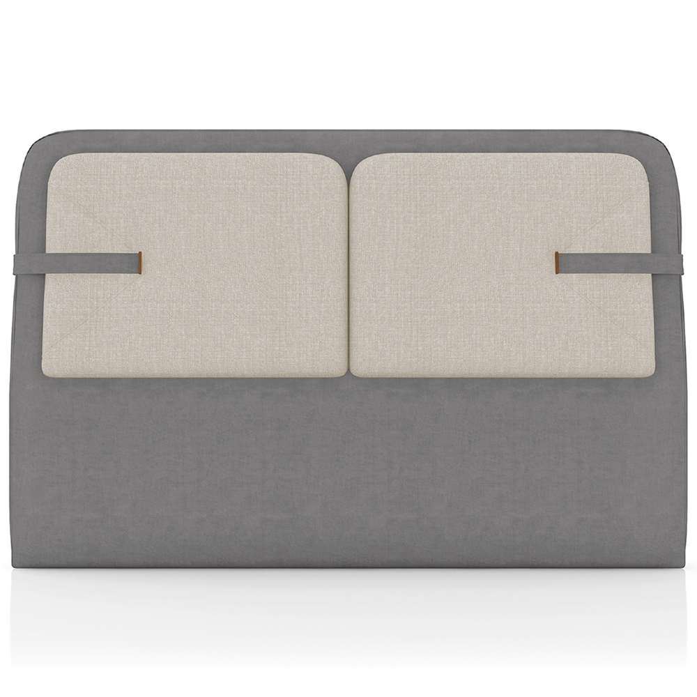 Cabeceira Cama Queen 160cm Nalu Facto Cinza/Linho Off  Z37 - Mpozenato