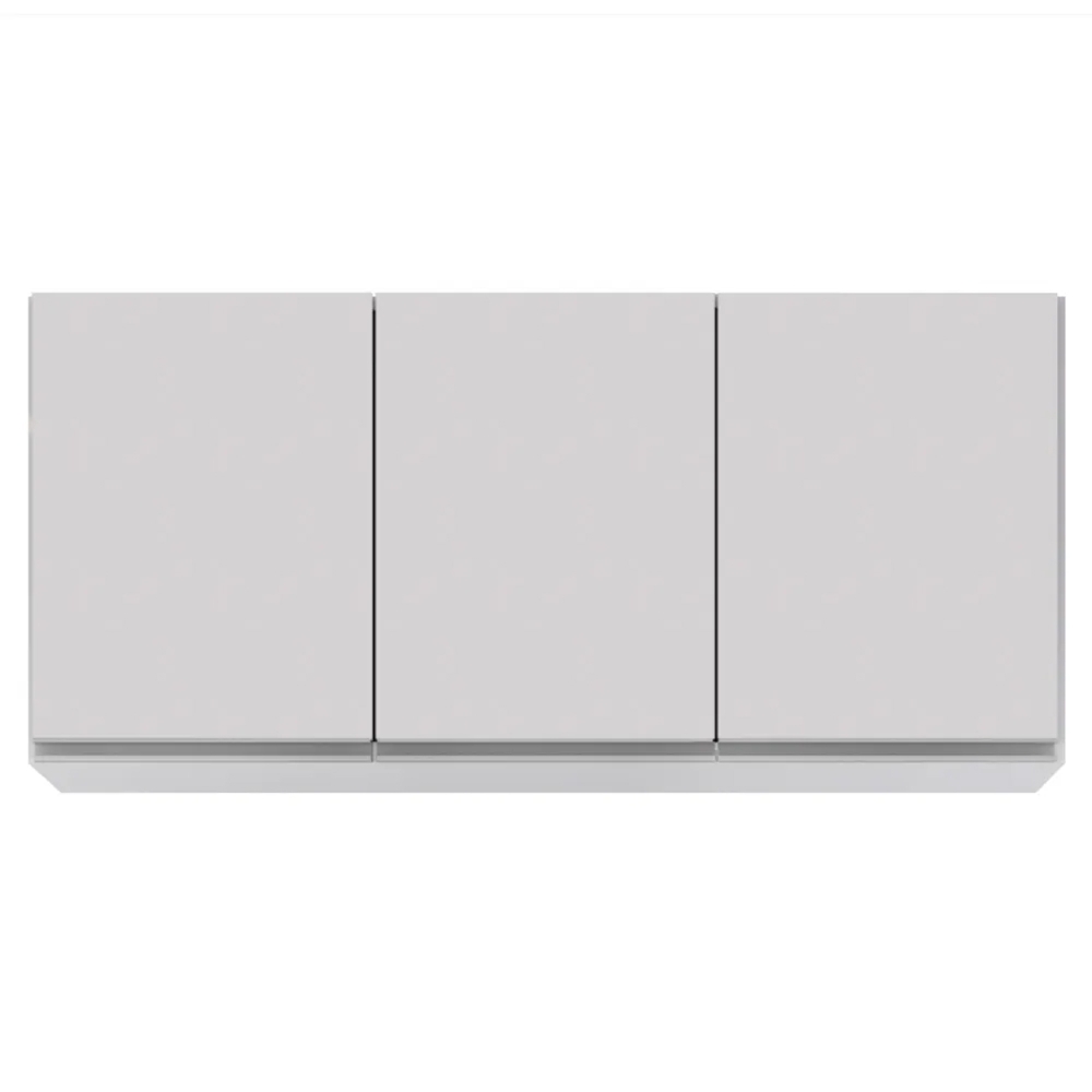 Armário de Cozinha Aéreo 120cm 3 Portas Virgínia Branco - Lumil 