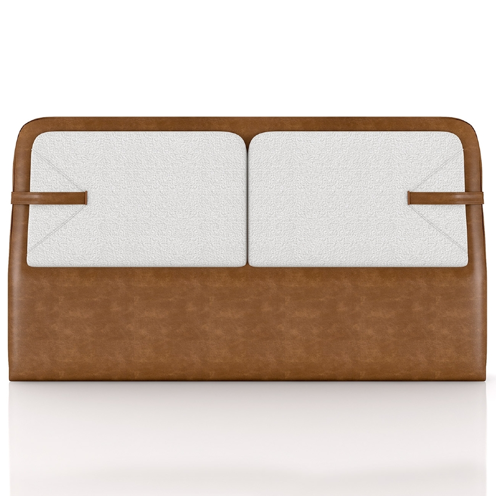 Cabeceira Cama King 195cm Nalu Sintético Caramelo/Creme Z37 - Mpozenato