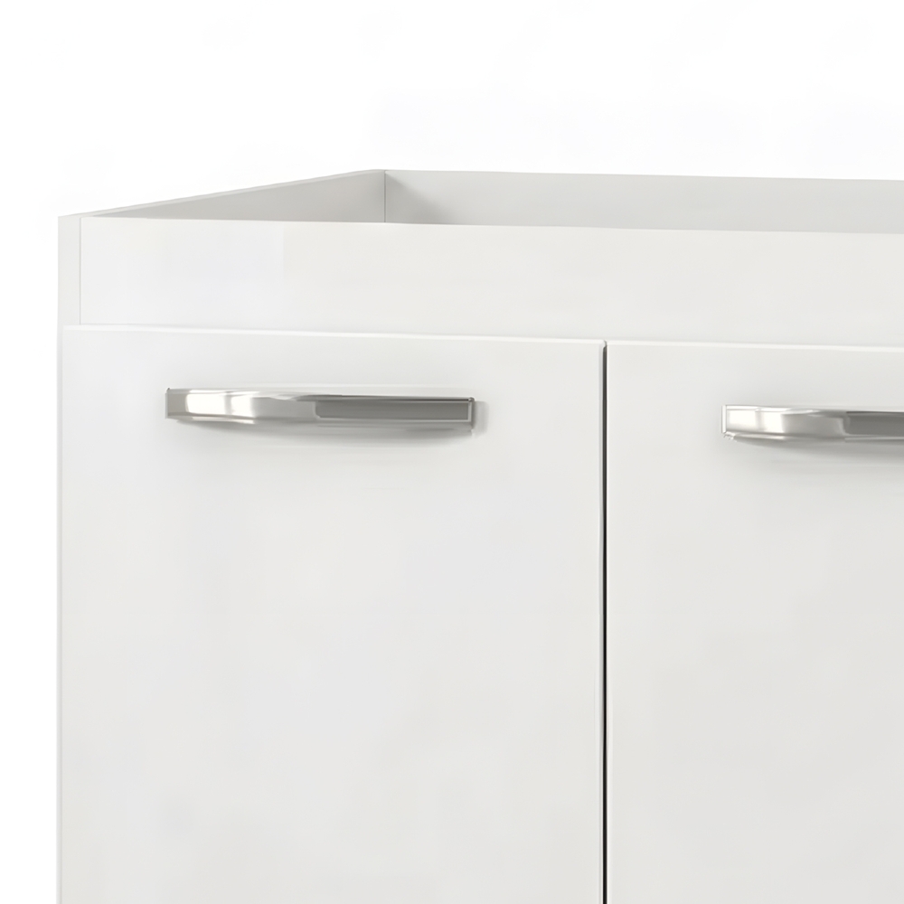 Balcão Gabinete 120cm Suécia sem Tampo 3 Portas 2 Gavetas Branco - Lumil Móveis