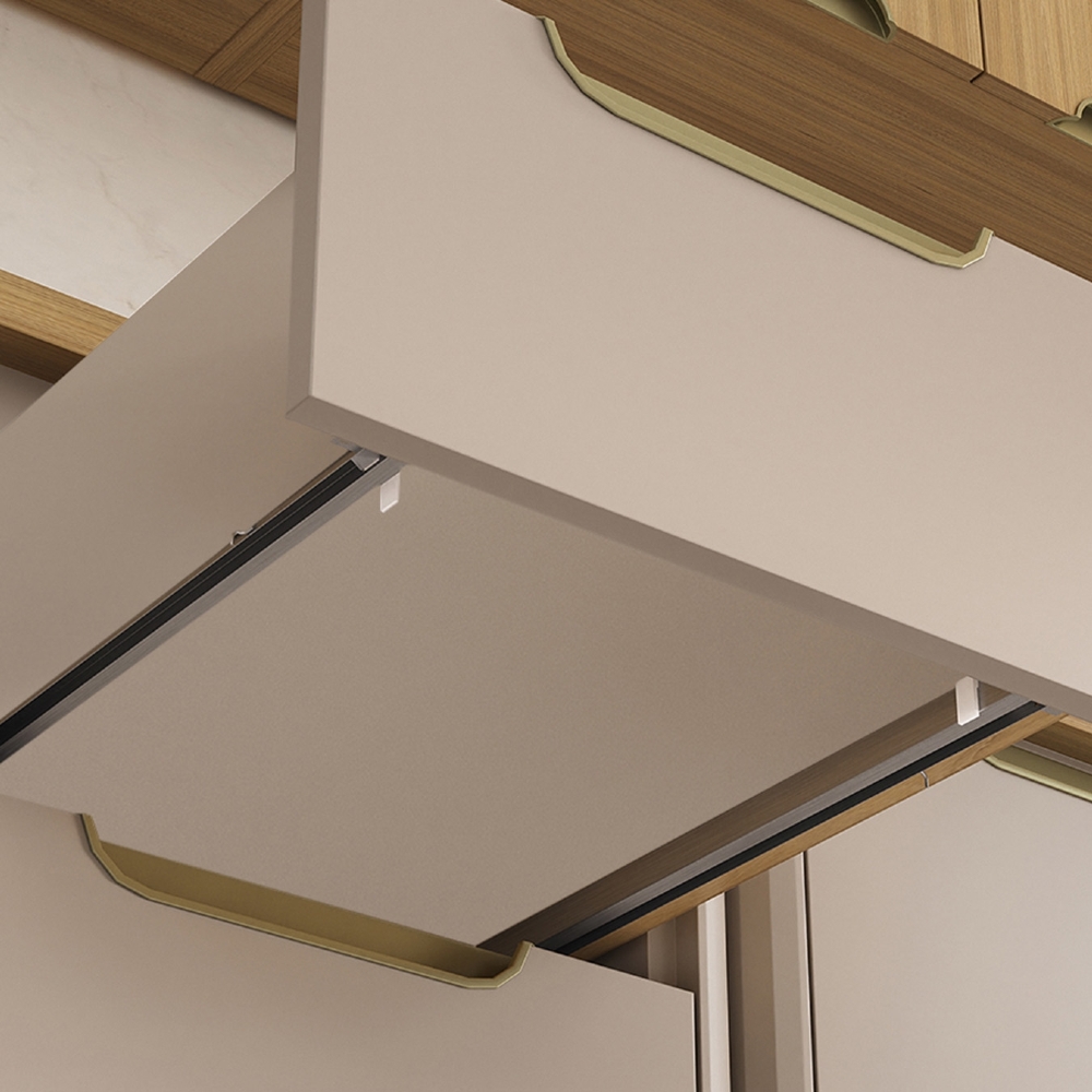 Balcão de Cozinha Com Tampo 120cm Marina Cinammon/Freijó L01 - Mpozenato