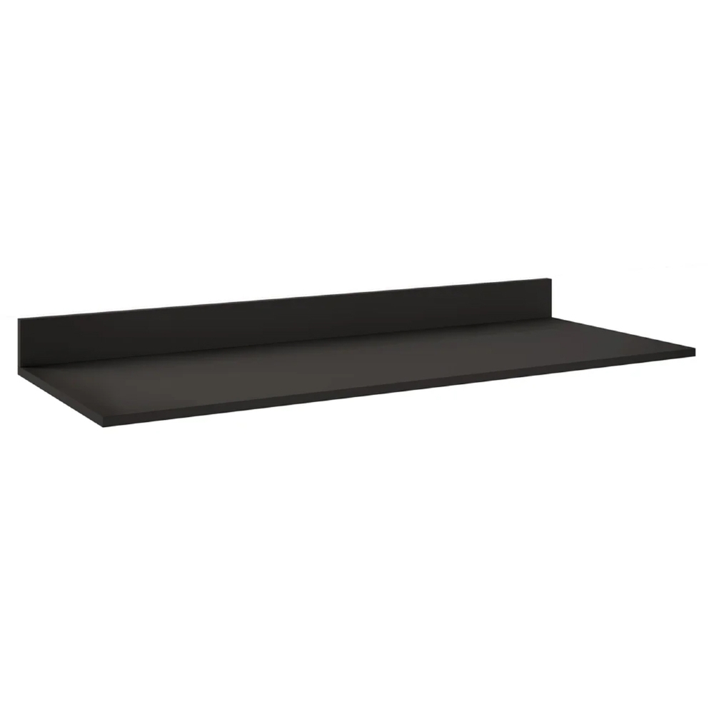 Armário Aéreo Honduras e Balcão Gabinete com Tampo 120cm Suécia Preto - Lumil