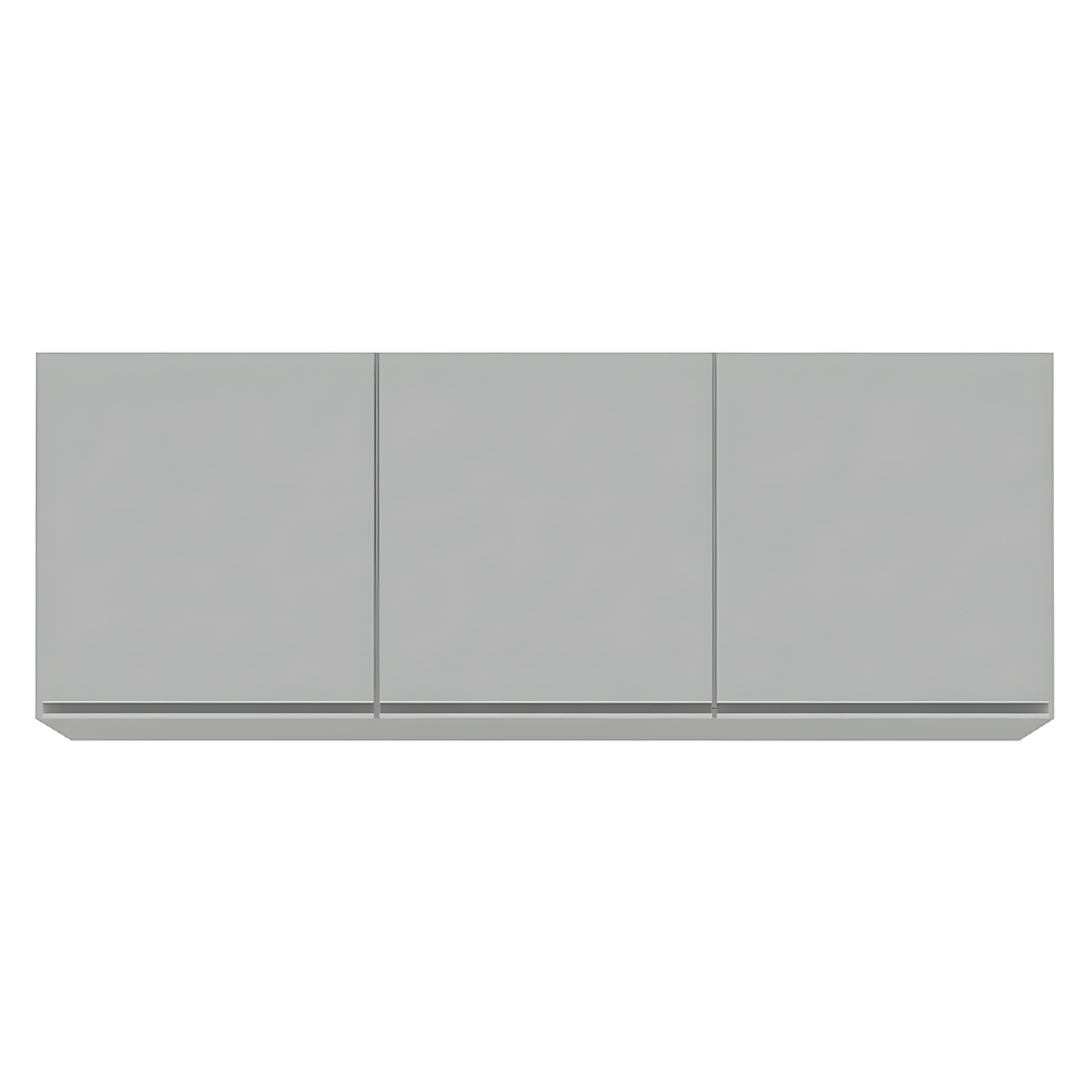 Armário de Cozinha Aéreo 150cm 3 Portas Argélia Cinza Claro - Lumil