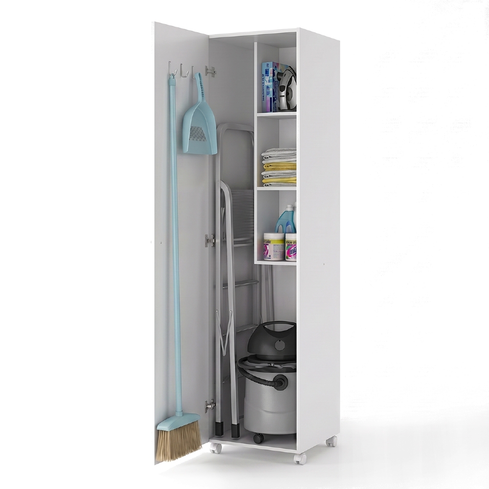 Armário Multiuso Lavanderia 1 Porta Branco   - Art In Móveis