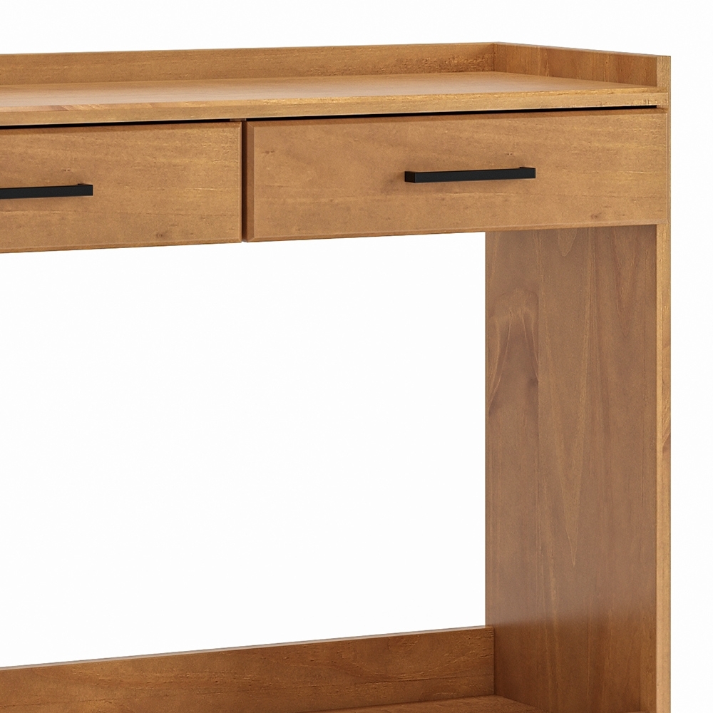 Aparador Sala 90cm 2 Gavetas Storage Carvalho/Preto Z25 - Mpozenato